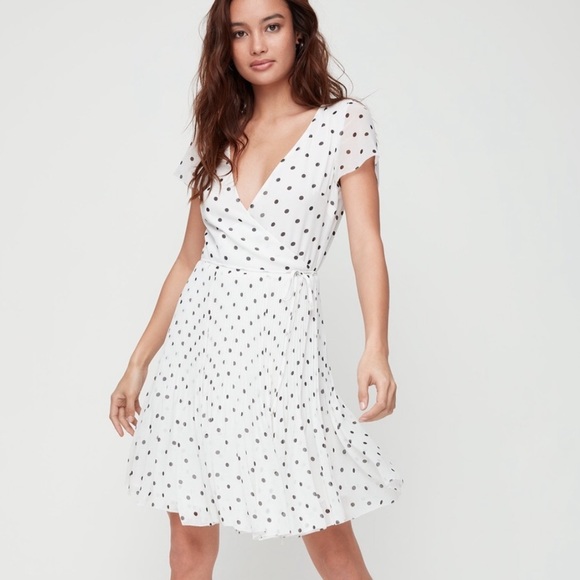 aritzia polka dot dress